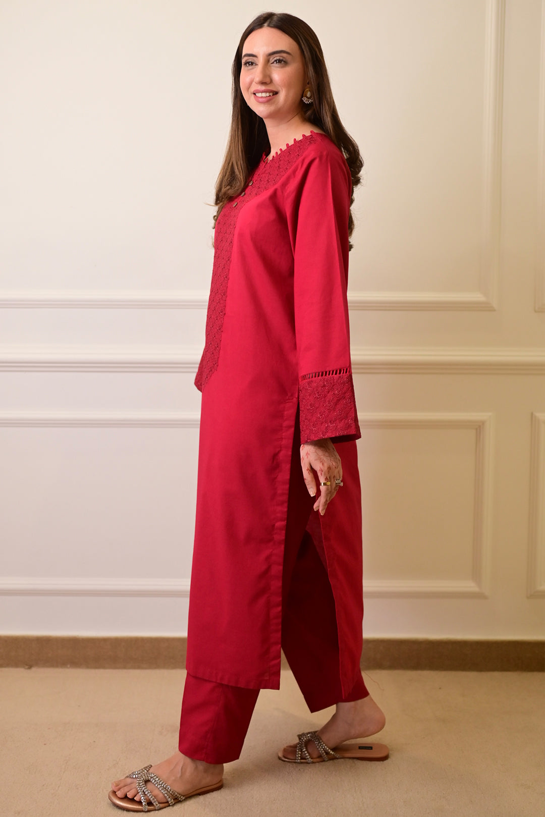 2 Piece - Embroiderd Cotton Suit P1125 (SO)