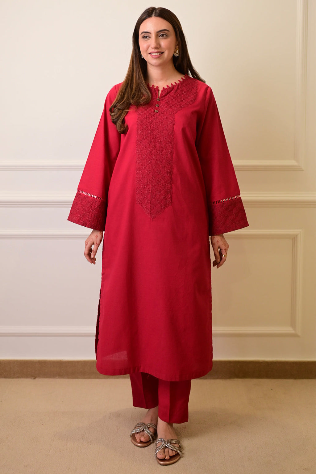 2 Piece - Embroiderd Cotton Suit P1125 (SO)