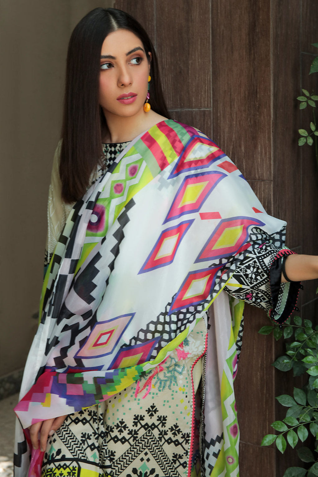 3PC Lawn Digital Printed with Embroidery P2048 (S0)