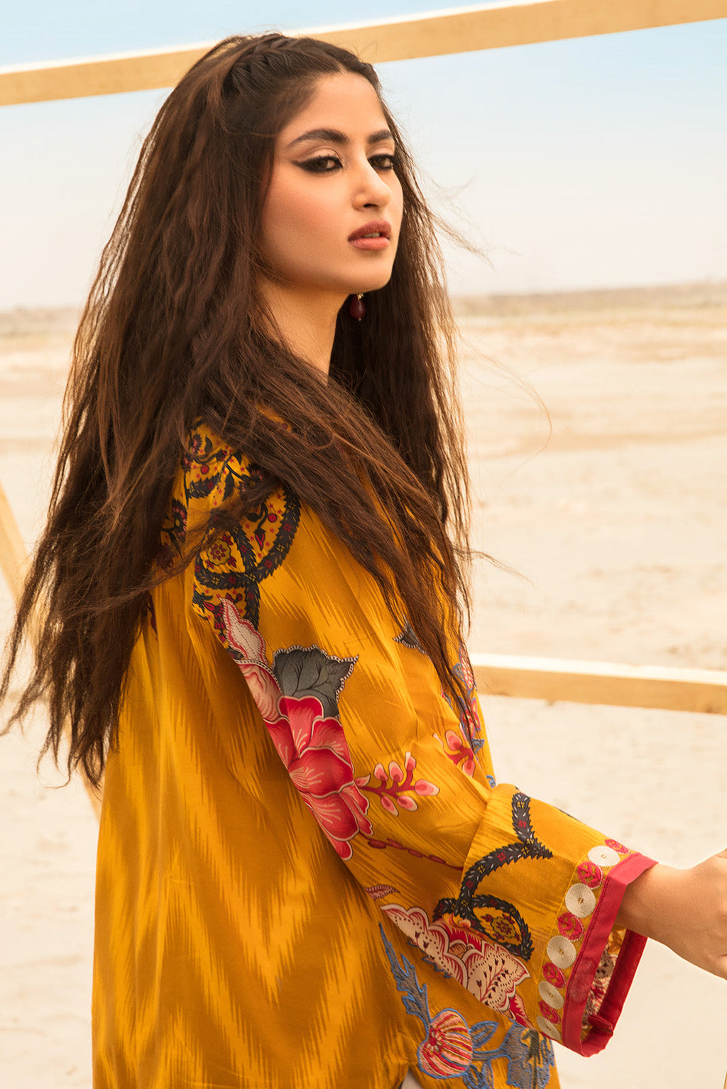 Single Shirt Lawn Digital Printed with Embroidery P2808