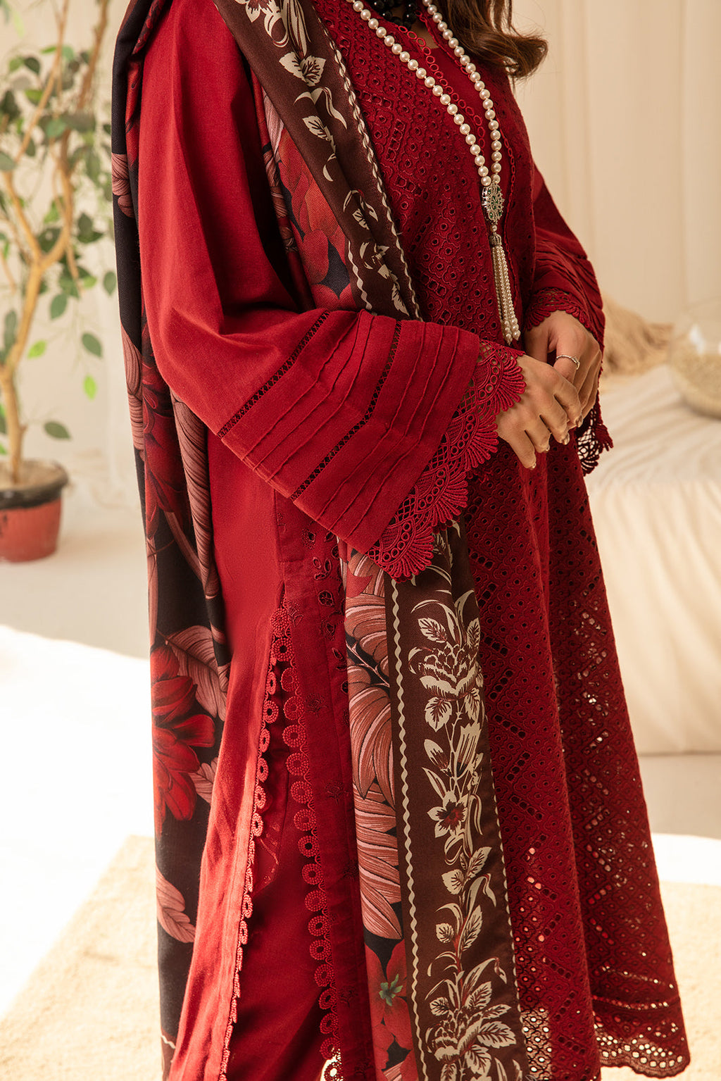2 Piece - Schiffli Khaddar Suit PB936