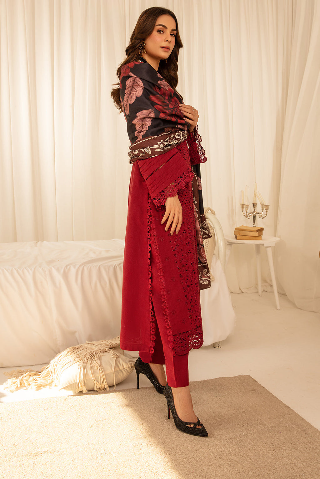 2 Piece - Schiffli Khaddar Suit PB936