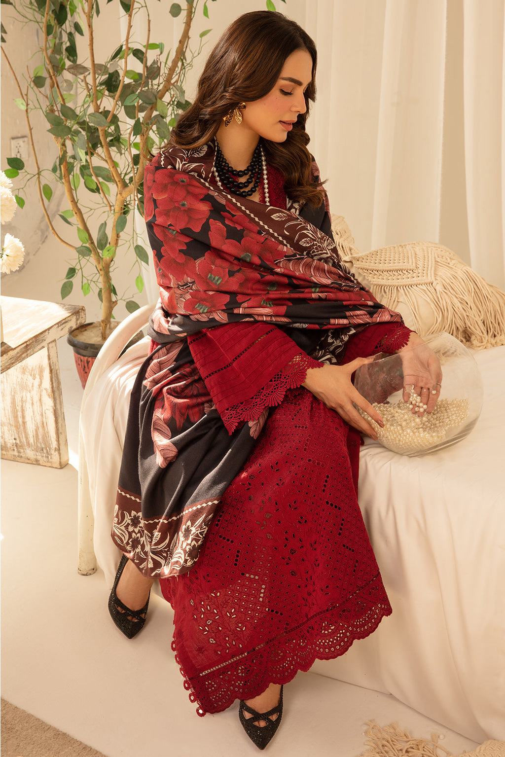 2 Piece - Schiffli Khaddar Suit PB936