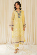 3 Piece - Embroidered Cotton Jelly Yarn Suit PB945