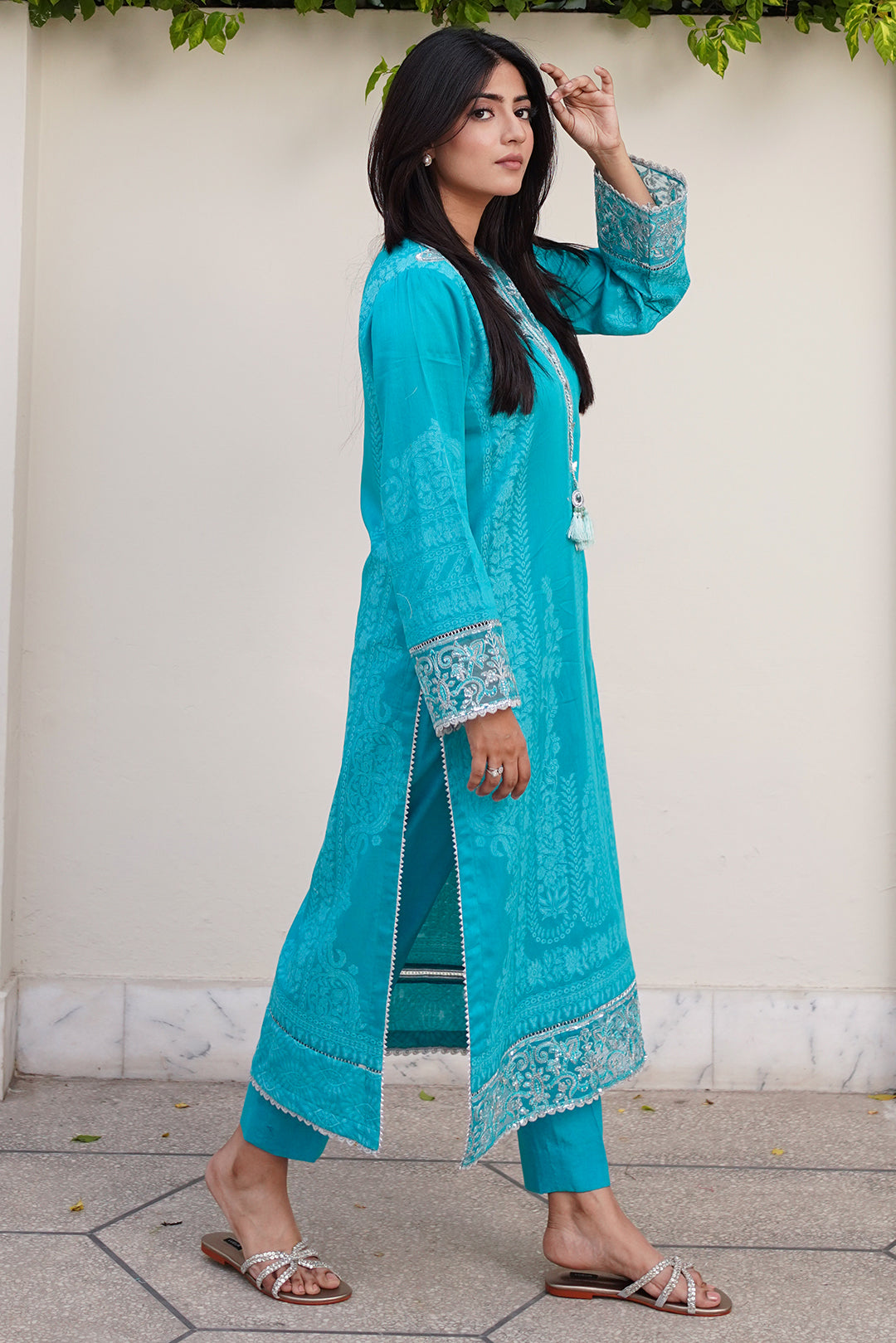 2 Piece - Embroidered Jacquard Suit P1079  (SO)