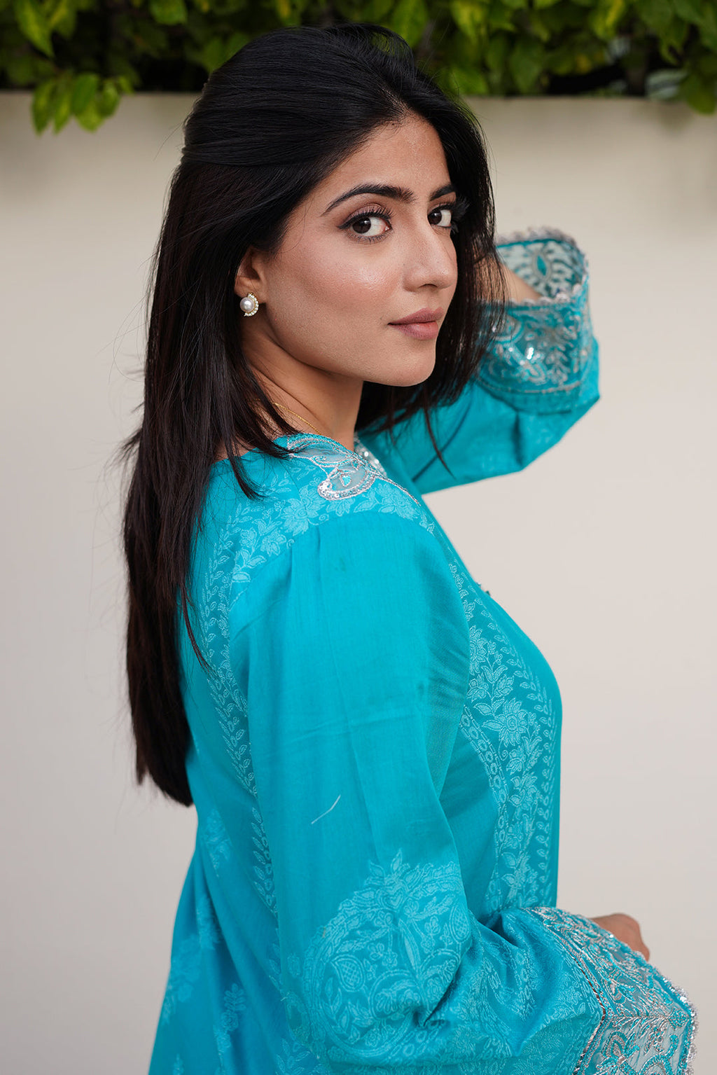 2 Piece - Embroidered Jacquard Suit P1079  (SO)