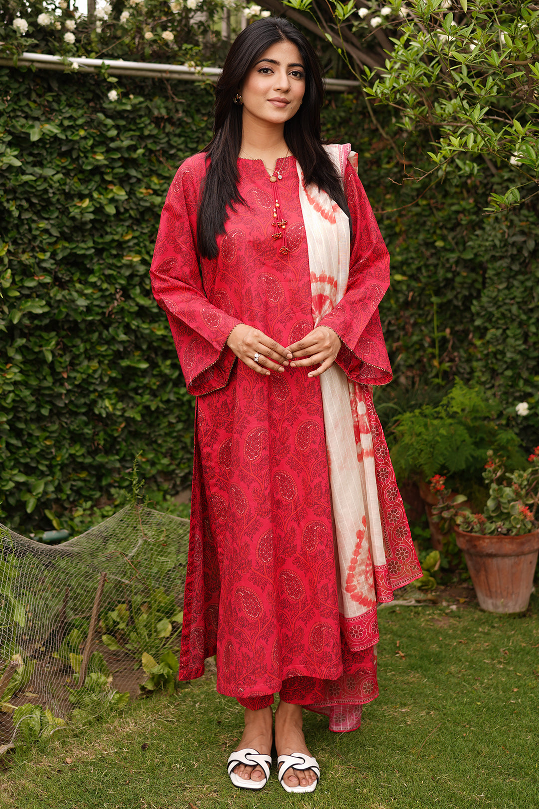 3 Piece - Digital Printed Textured Lawn Suit P1121