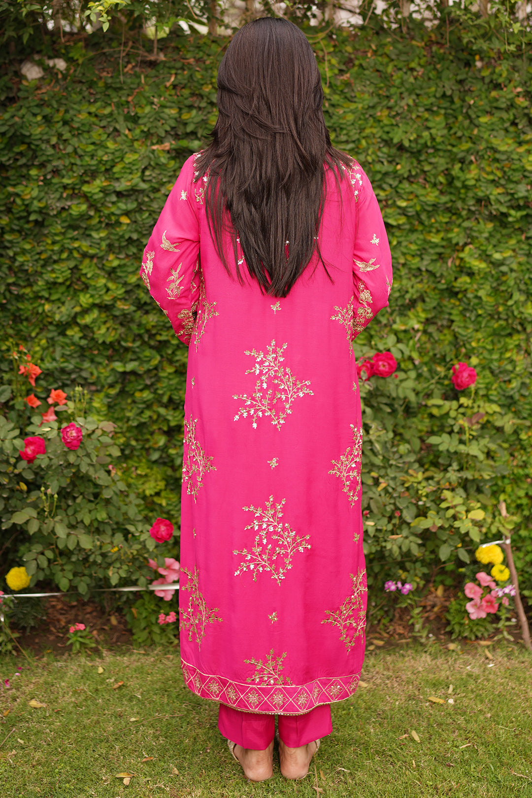 3 Piece - Embroidered Raw Silk Suit L0957 (SO)