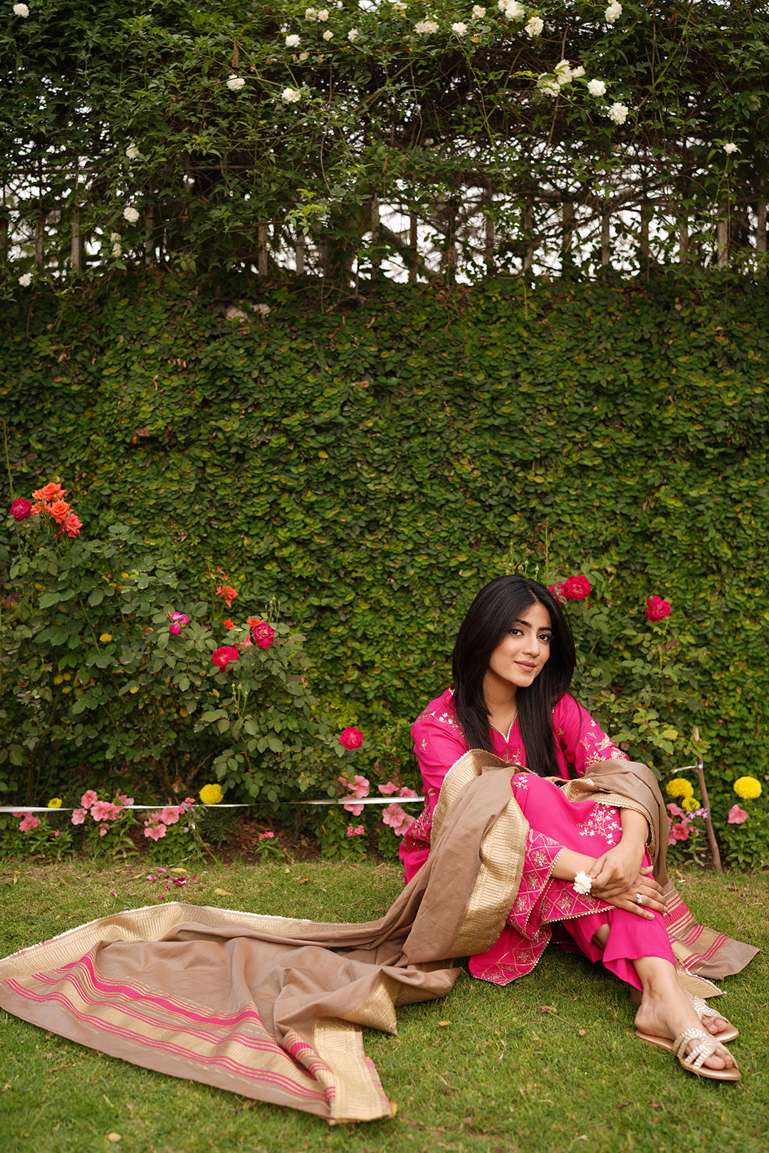 3 Piece - Embroidered Raw Silk Suit L0957 (SO)