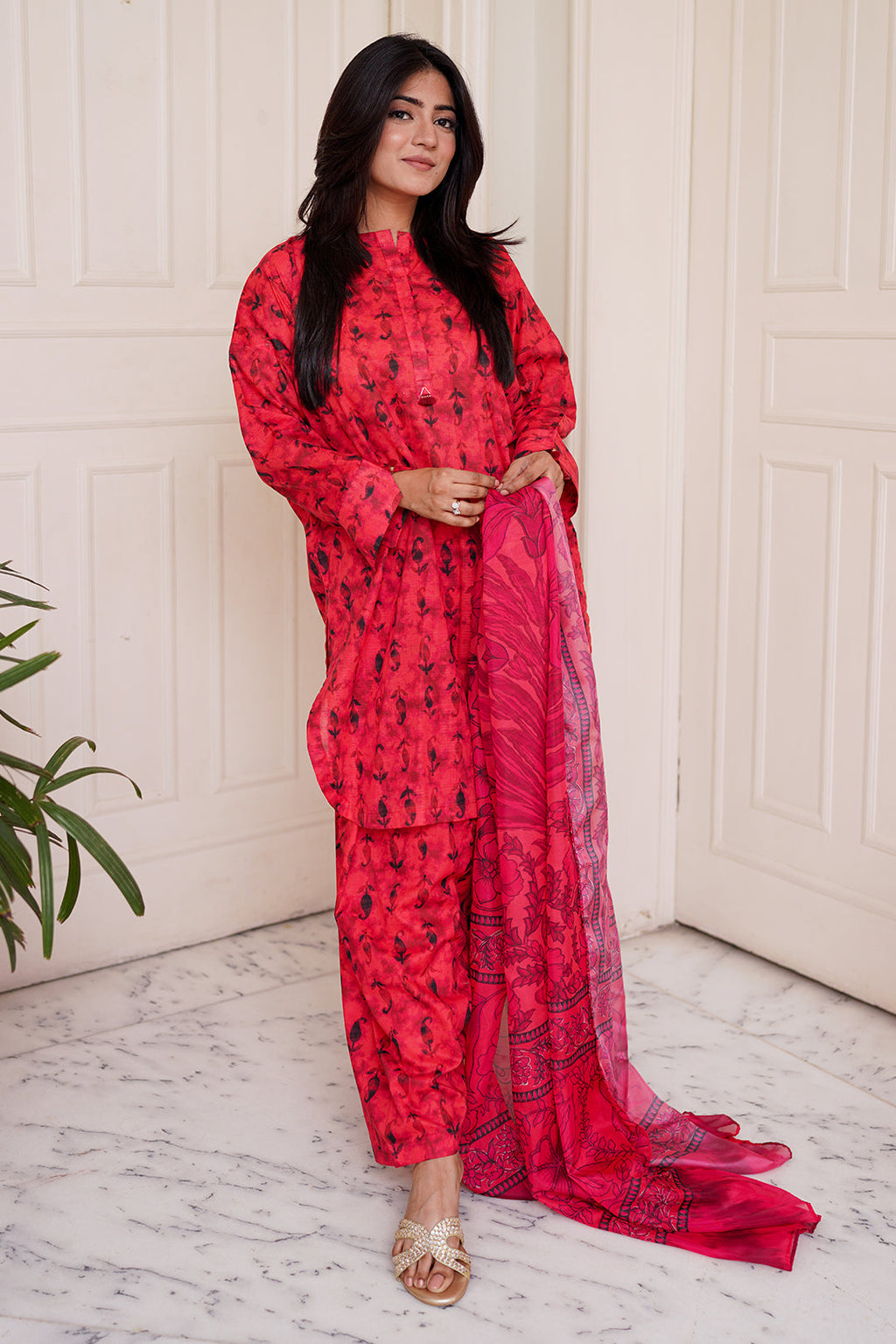 3 Piece - Digital Printed Textured Lawn Suit P1096 (SO)