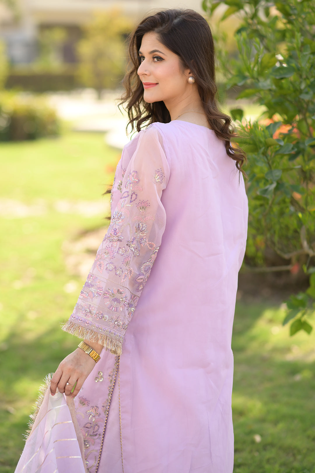 4 Piece - Embroidered Organza Suit L0956 (SO)