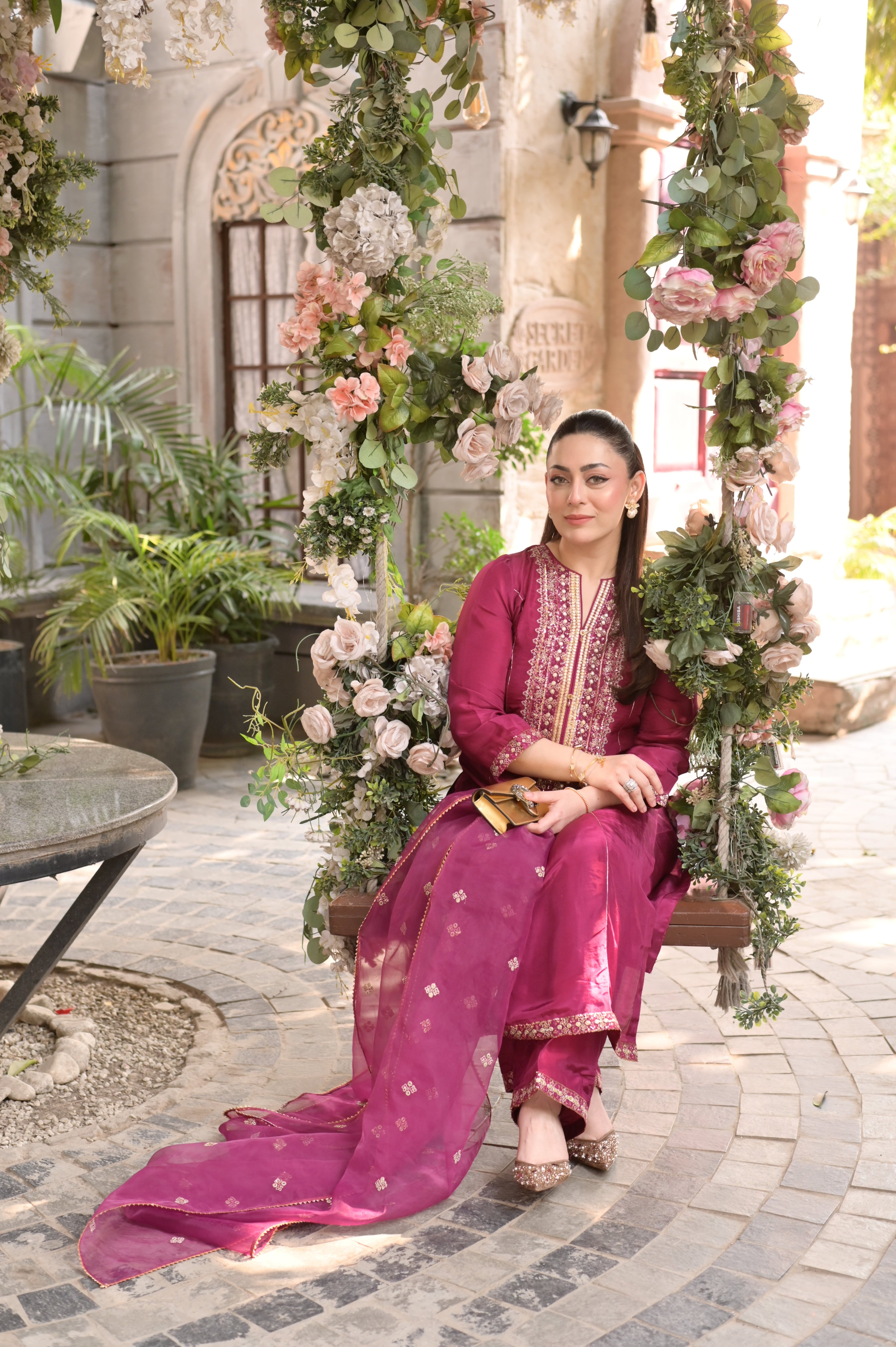 3 Piece - Premium Pure Sheesha Silk Embroidered Suit LFP1147
