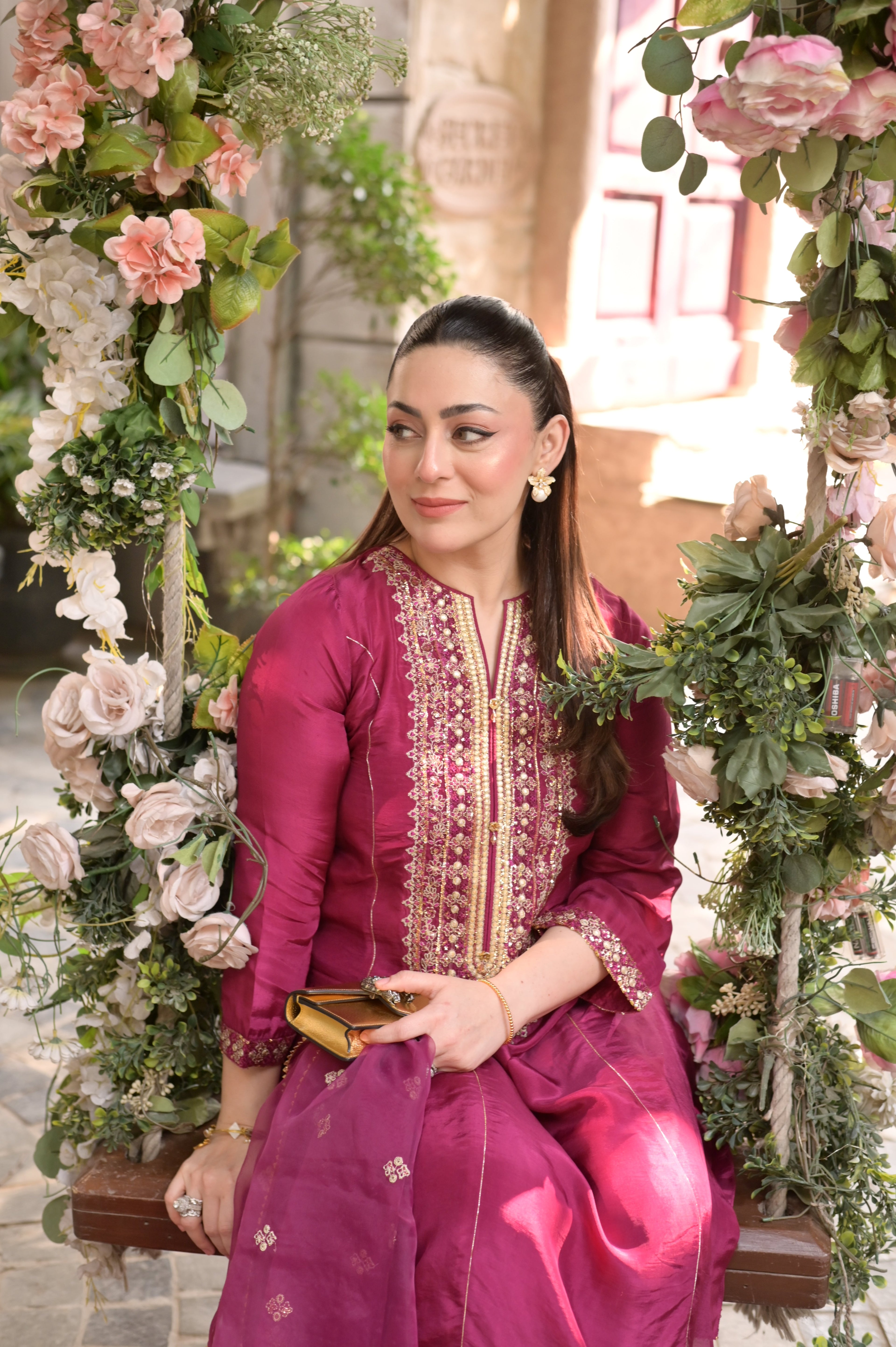 3 Piece - Premium Pure Sheesha Silk Embroidered Suit LFP1147