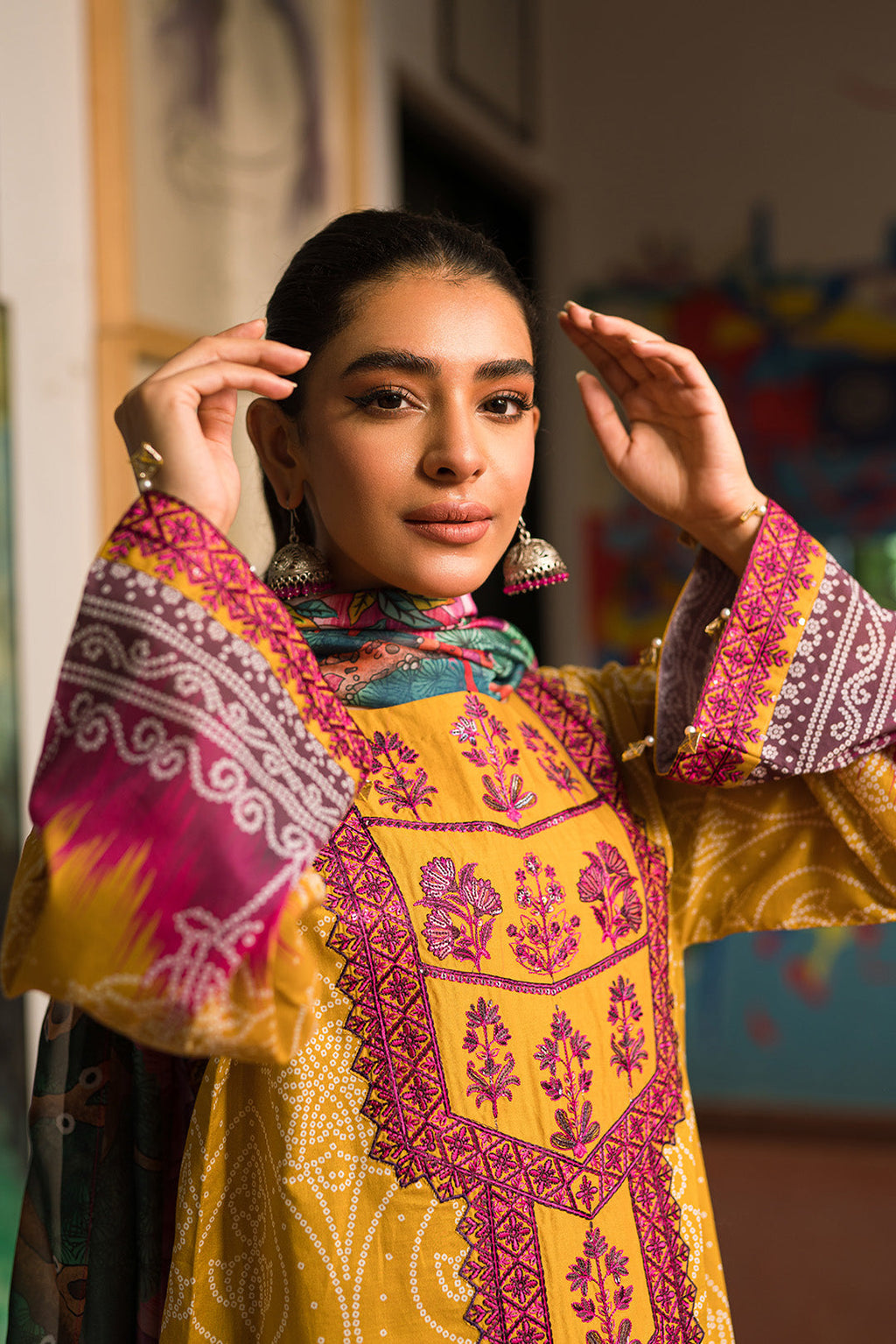 3 Piece - Embroidered Digital Printed Lawn Suit U0763