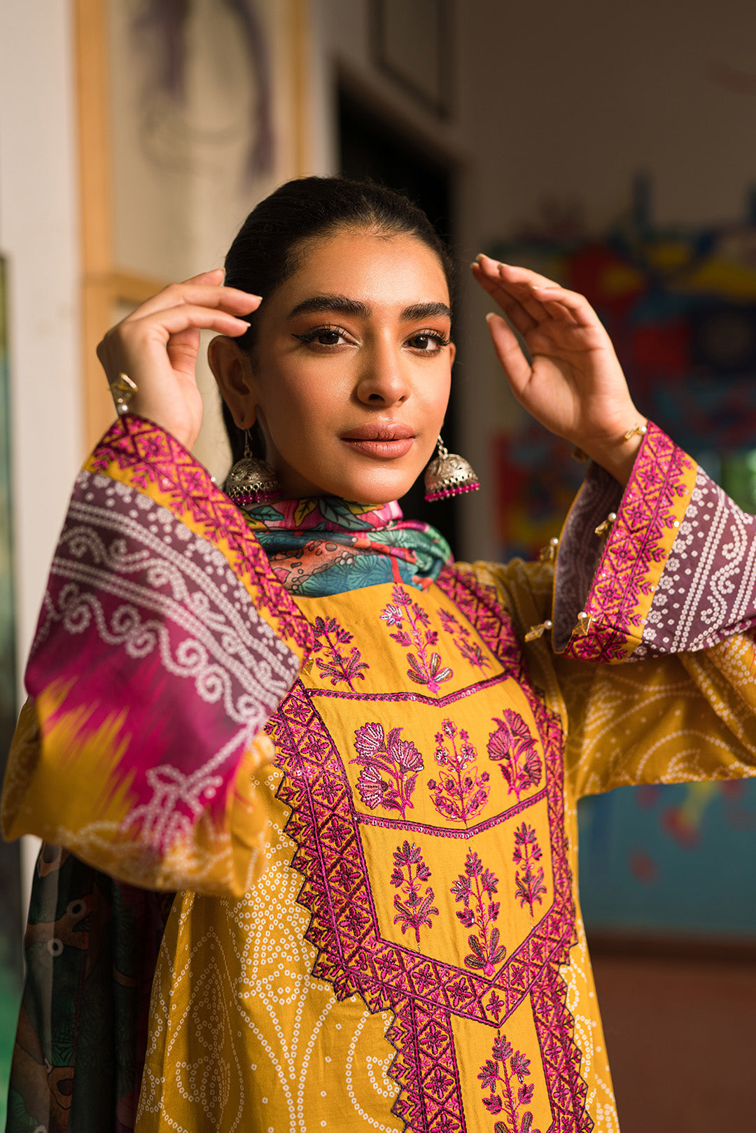 3 Piece - Embroidered Digital Printed Lawn Suit U0763