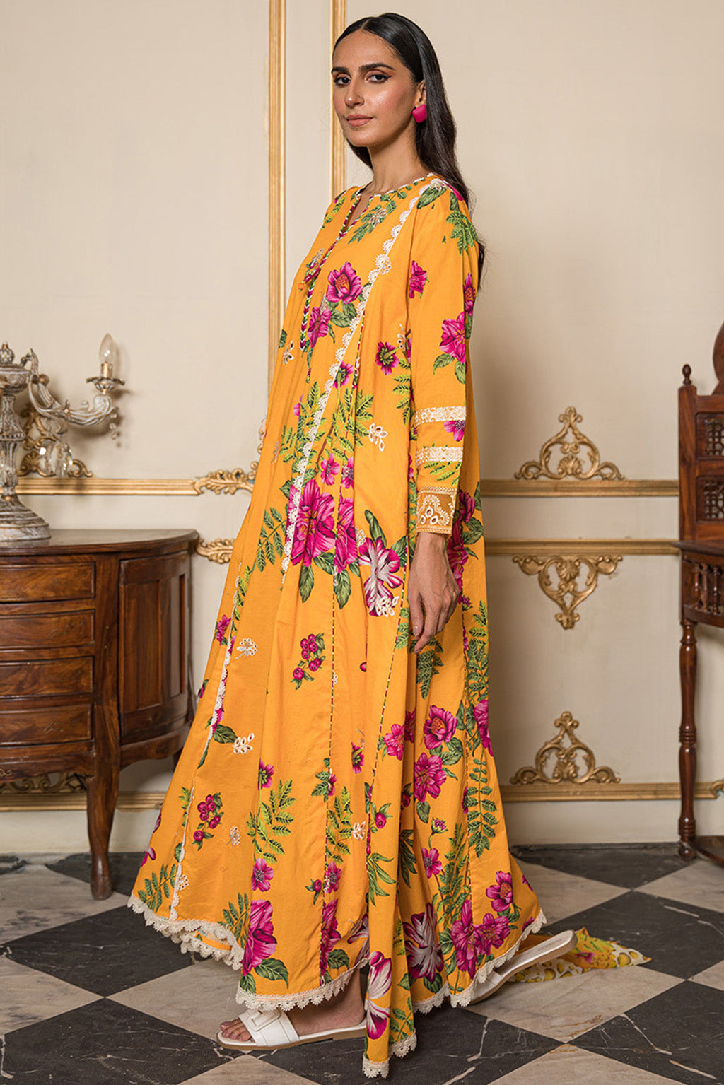3 Piece - Digital Printed Cotton Cambric Suit U0850 (SO)