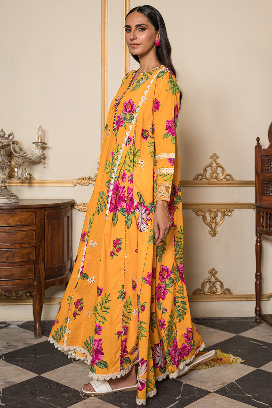 3 Piece - Digital Printed Cotton Cambric Suit U0850 (SO)