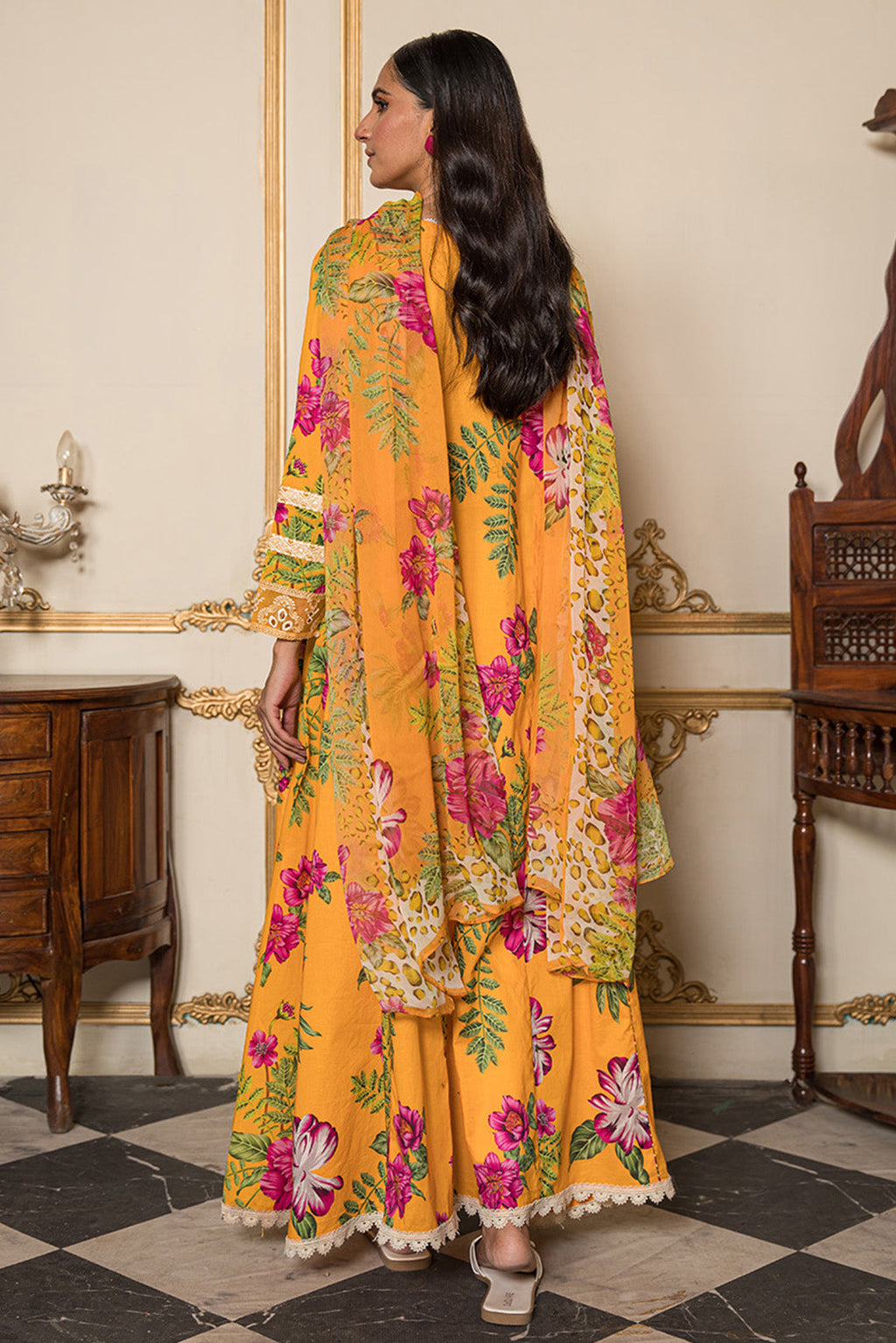 3 Piece - Digital Printed Cotton Cambric Suit U0850 (SO)