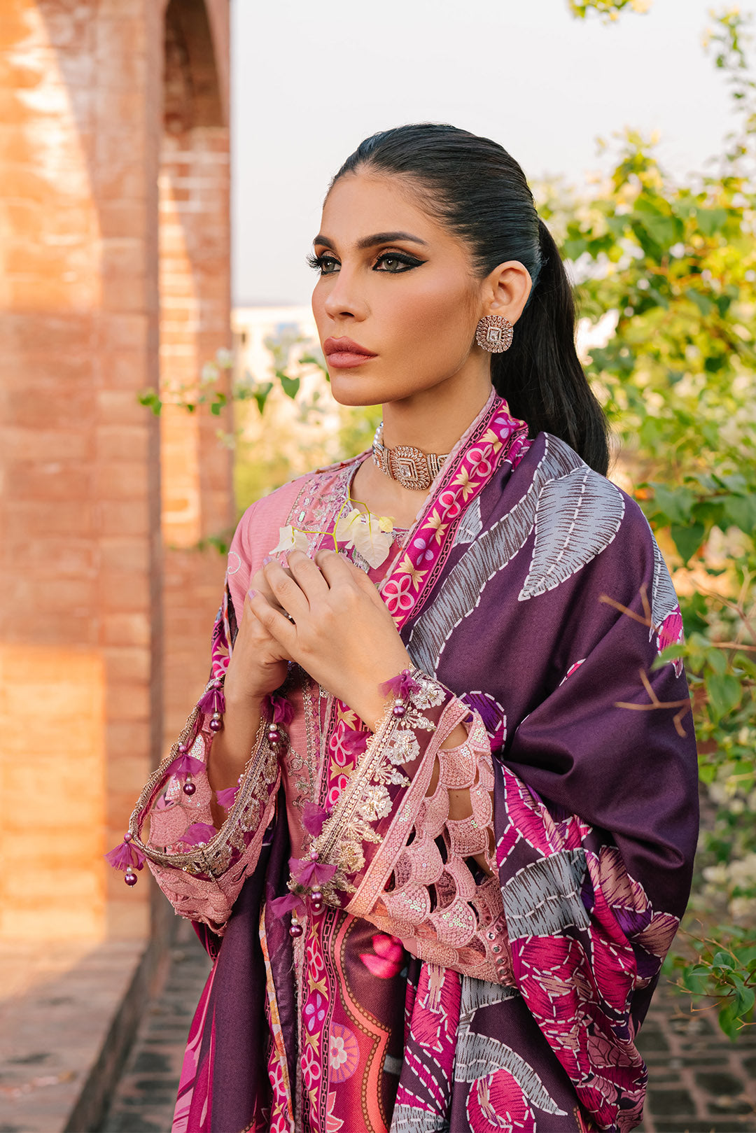 3 Piece -Embroidered Karandi Suit U0969