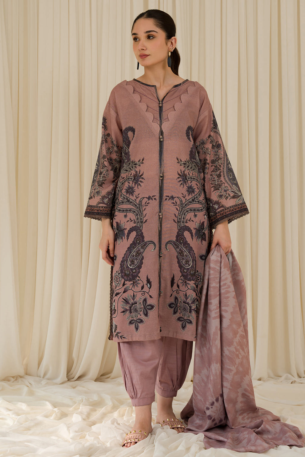 2 Piece - Digital Printed Khaddar Suit U0971A (SO)