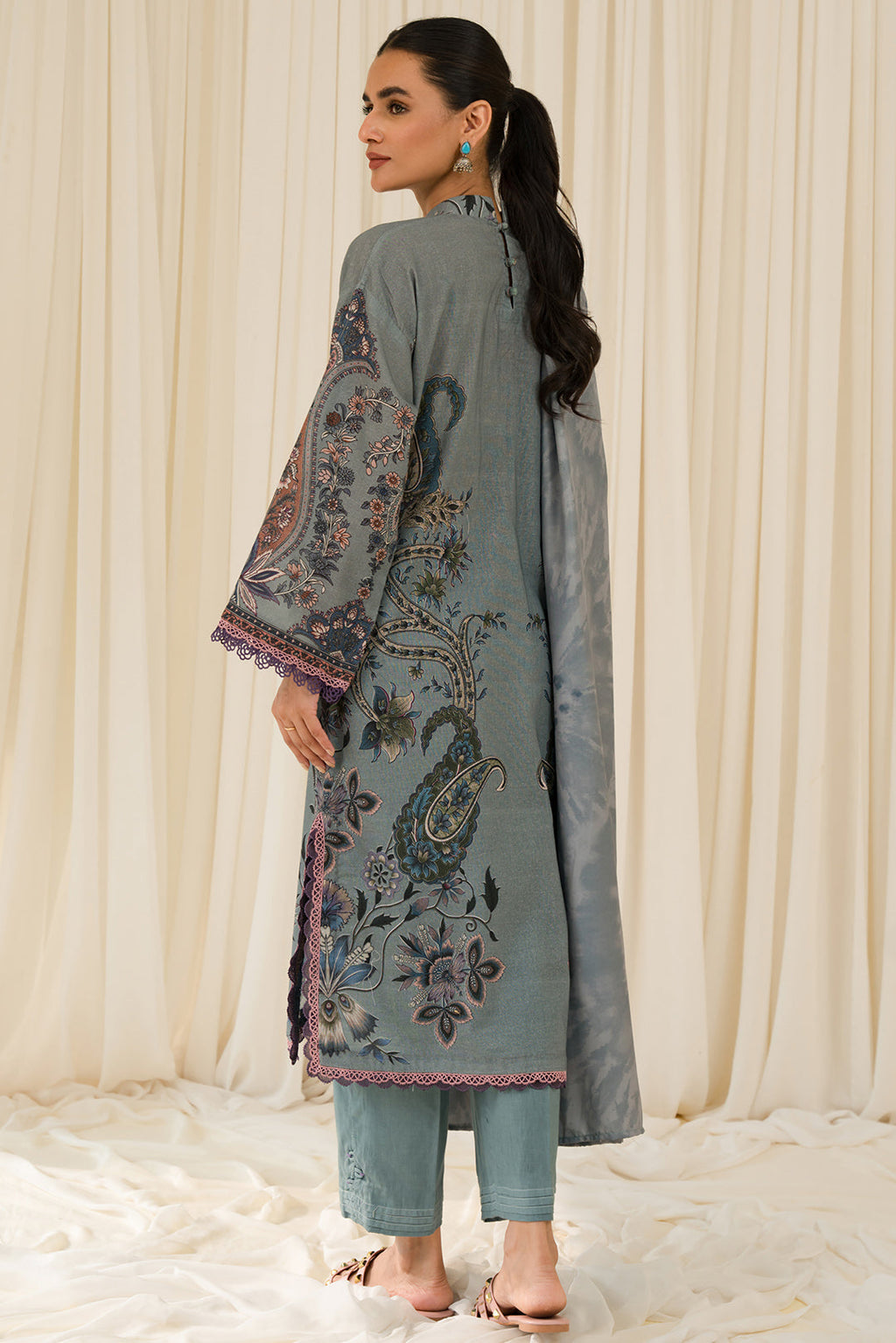 2 Piece - Digital Printed Khaddar Suit U0971