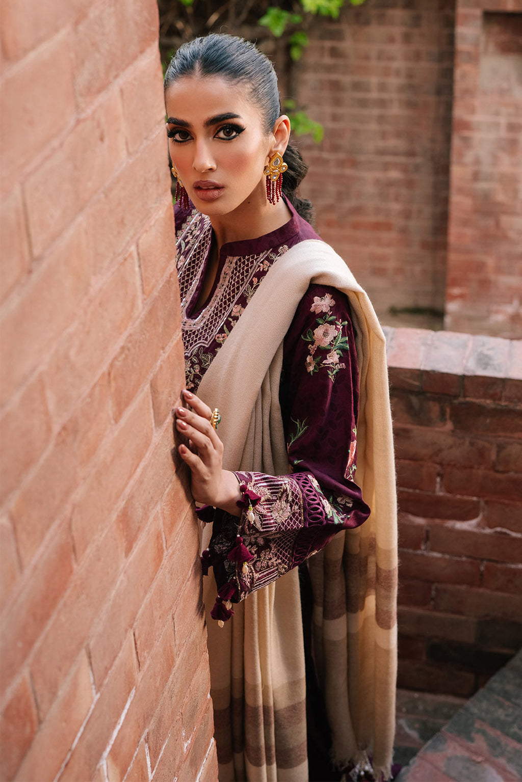 3 Piece -Embroidered Viscose Jacquard Suit U1014 (SO)